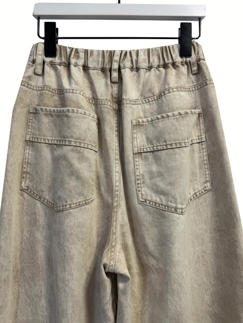 ウォッシュドタックワイドパンツ /3855-279BT